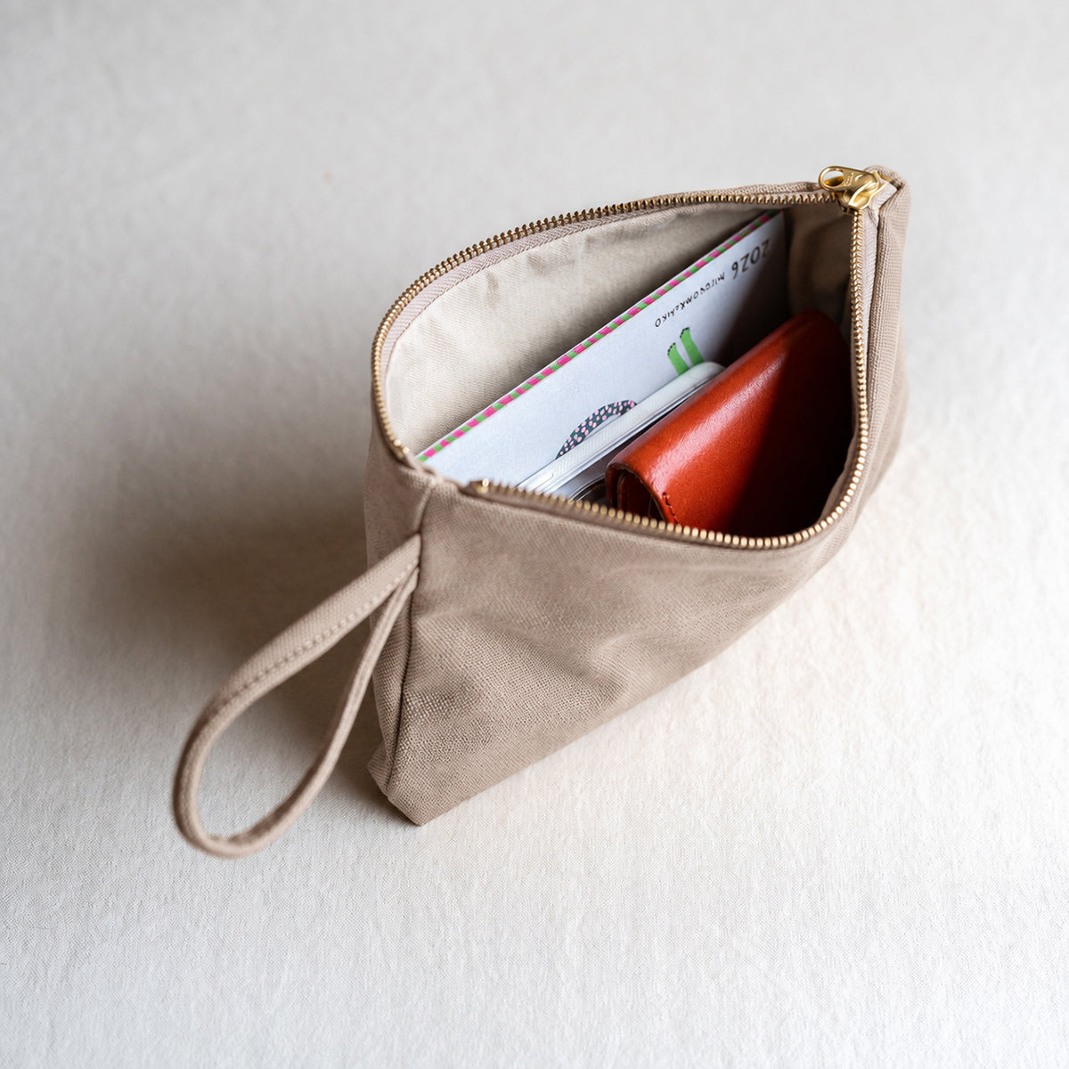 FLAT POUCH - beige -