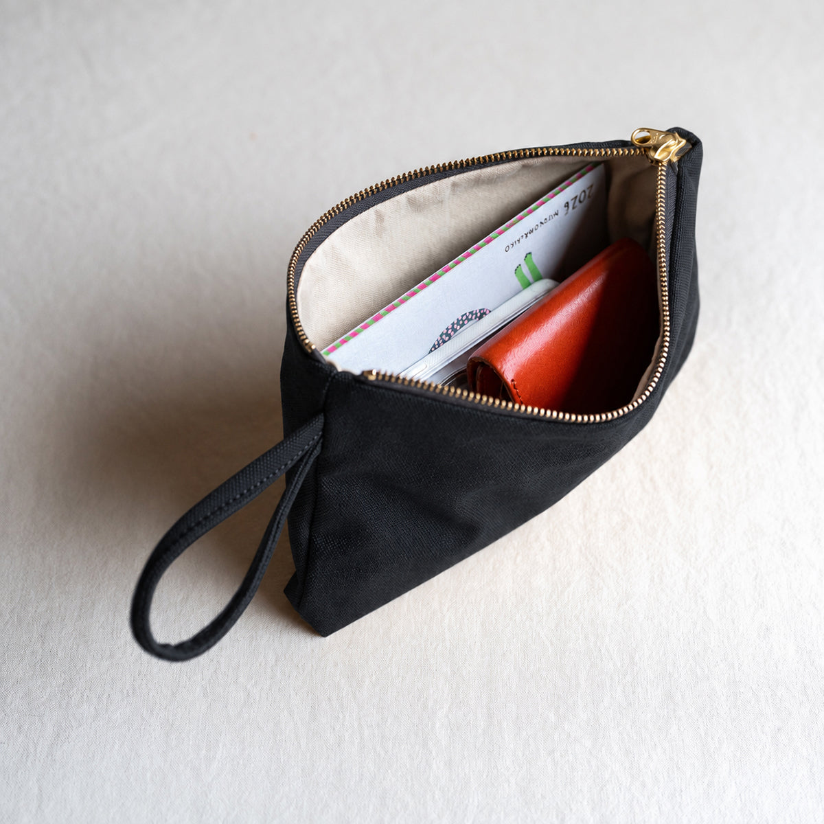 FLAT POUCH - black -