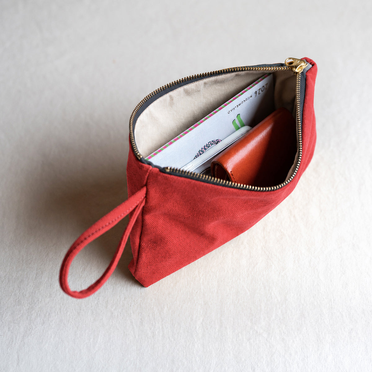 FLAT POUCH - red -