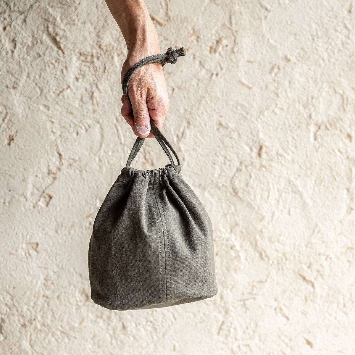 KINCHAKU POUCH - khaki -