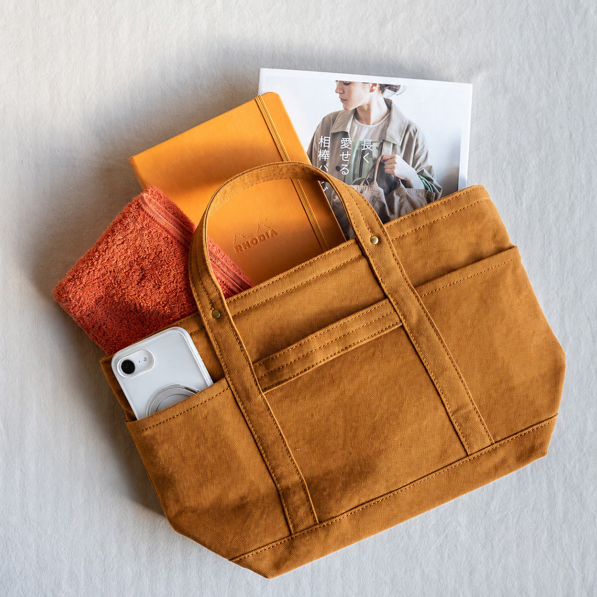 MINI TOOL TOTE - camel -