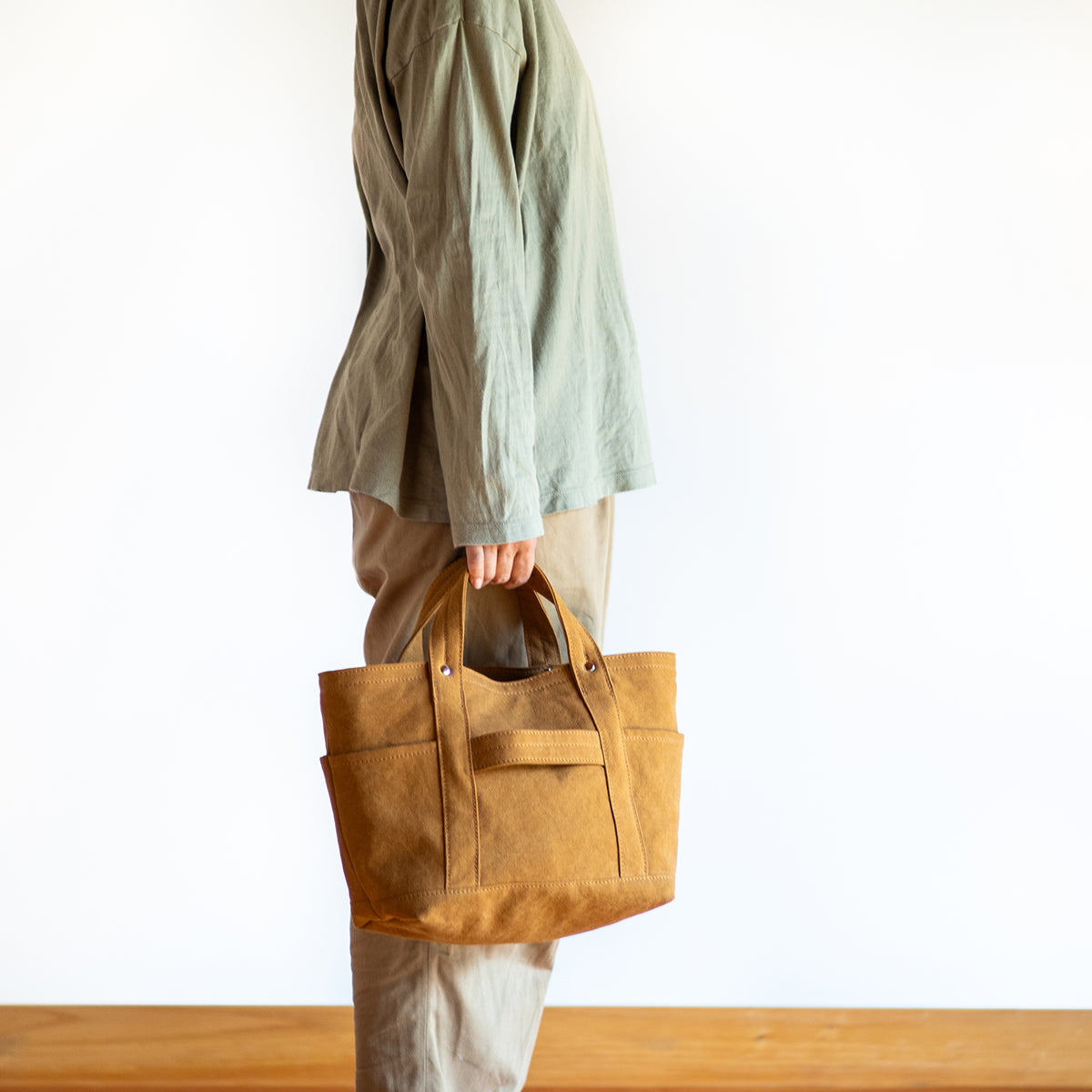 MINI TOOL TOTE - camel -