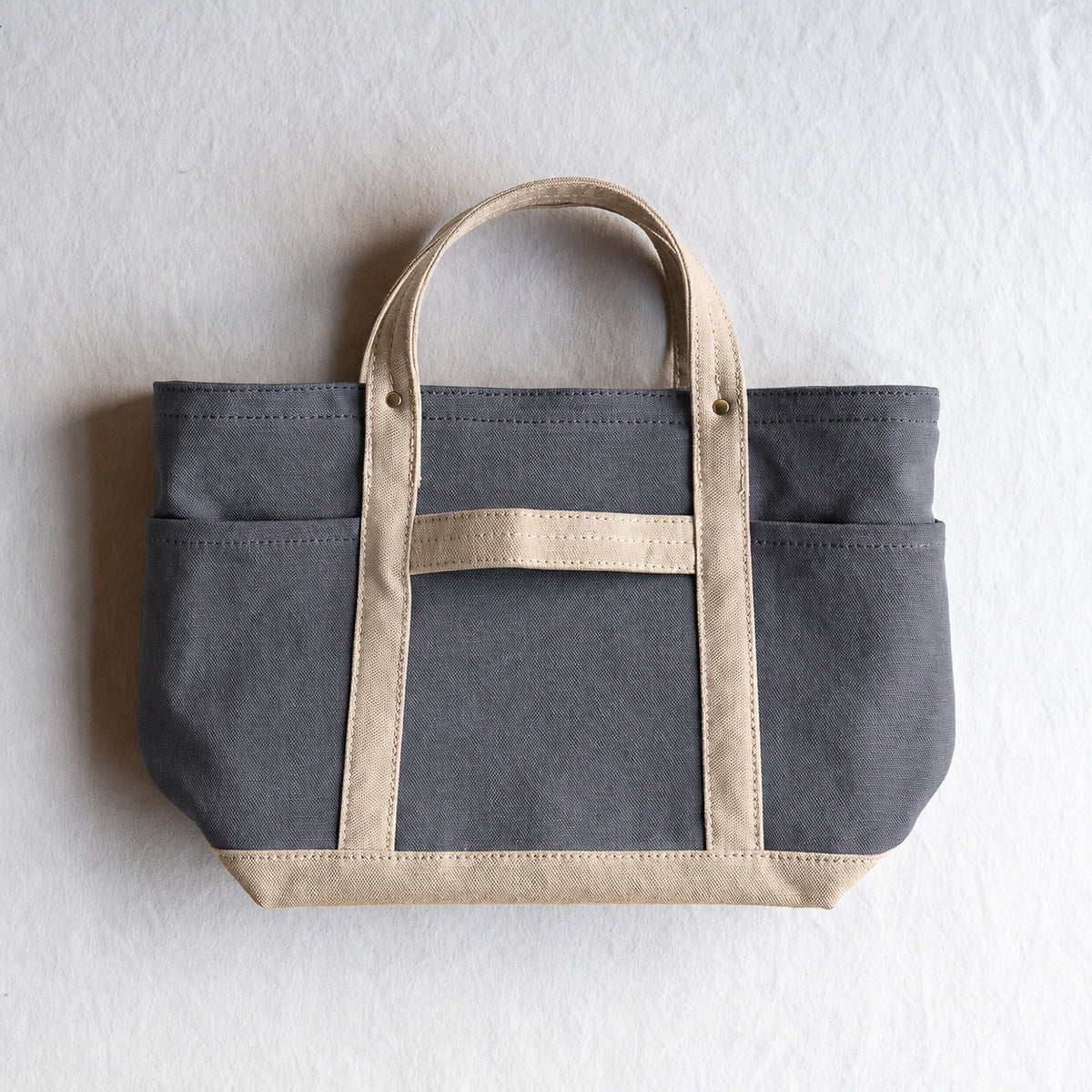 MINI TOOL TOTE Bi-color(charcoal gray×beige)