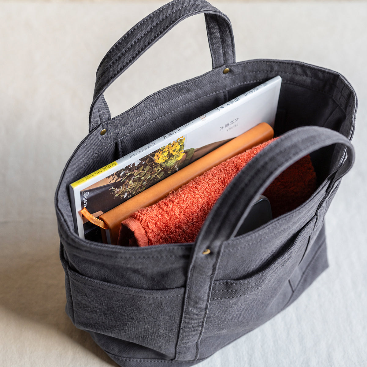 MINI TOOL TOTE - charcoal gray -