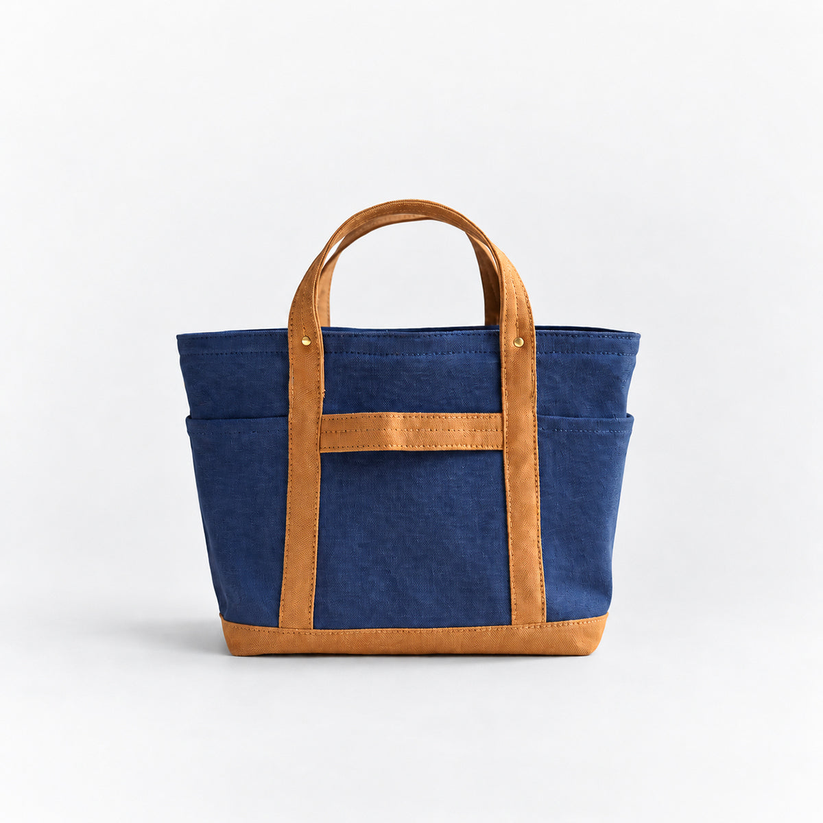 MINI TOOL TOTE Bi-color(deepnavy×camel)