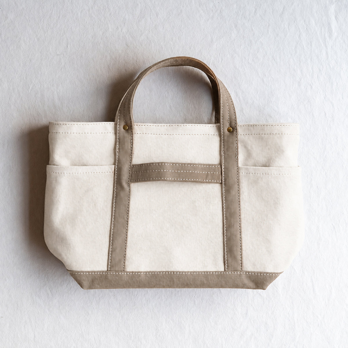 MINI TOOL TOTE Bi-color(ivory×beige)