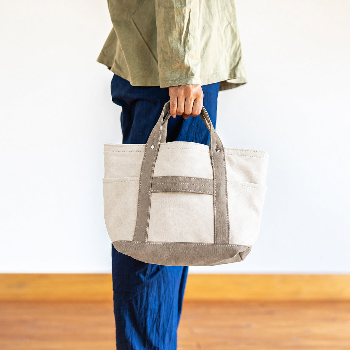 MINI TOOL TOTE Bi-color(ivory×beige)