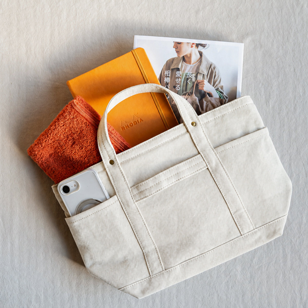MINI TOOL TOTE - ivory -