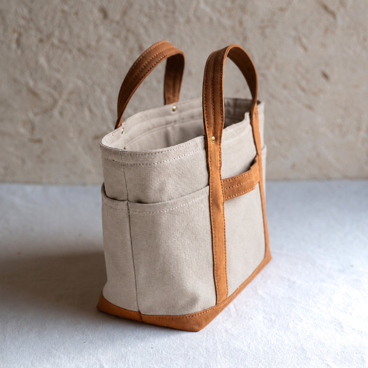 MINI TOOL TOTE Bi-color(beige×camel)