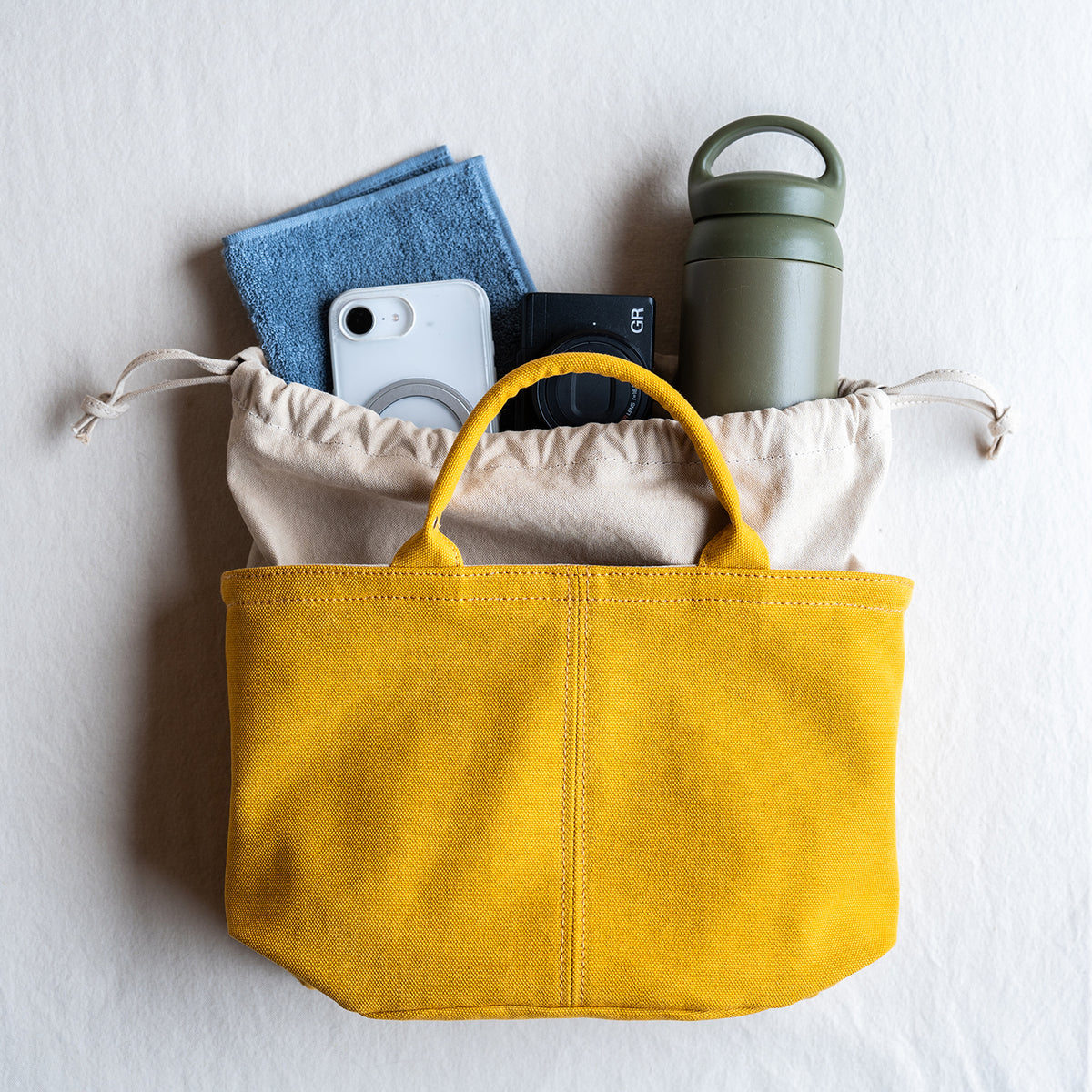 MINI TOTE - mustard -