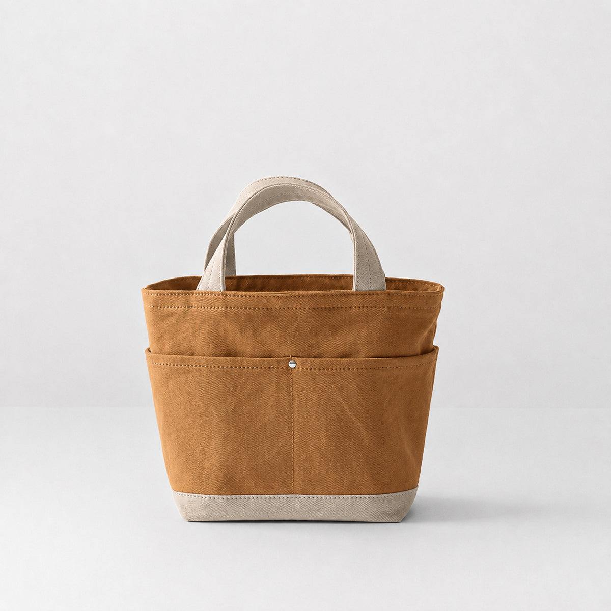 POCKET TOTE Bi-color(camel×beige)
