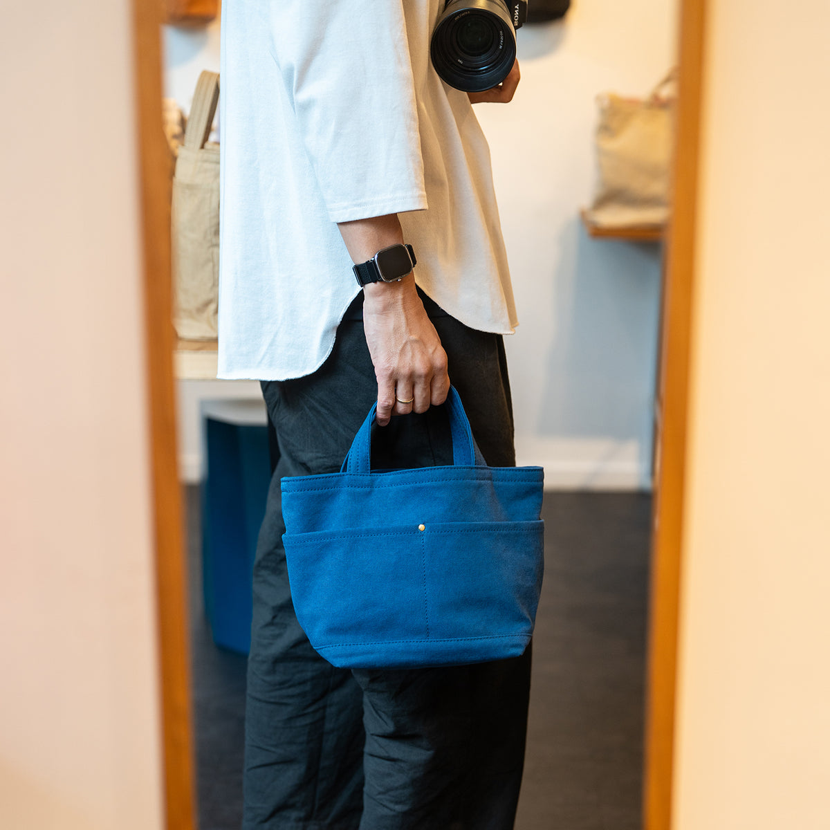 POCKET TOTE - indigoblue -