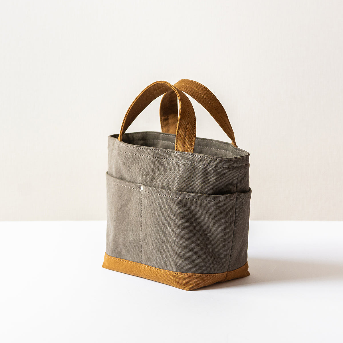 POCKET TOTE Bi-color(oldkhaki×camel)