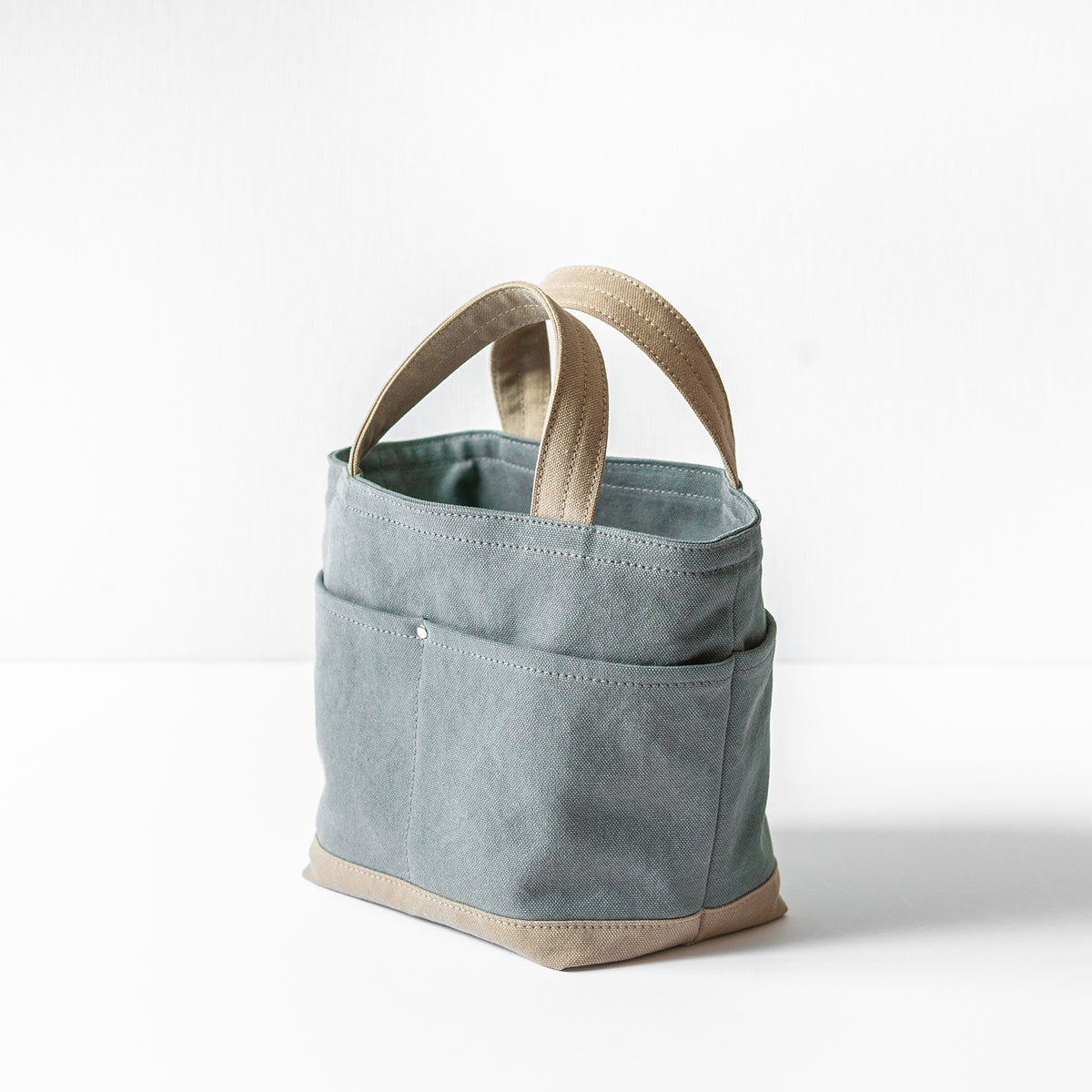 POCKET TOTE Bi-color(sage×beige)
