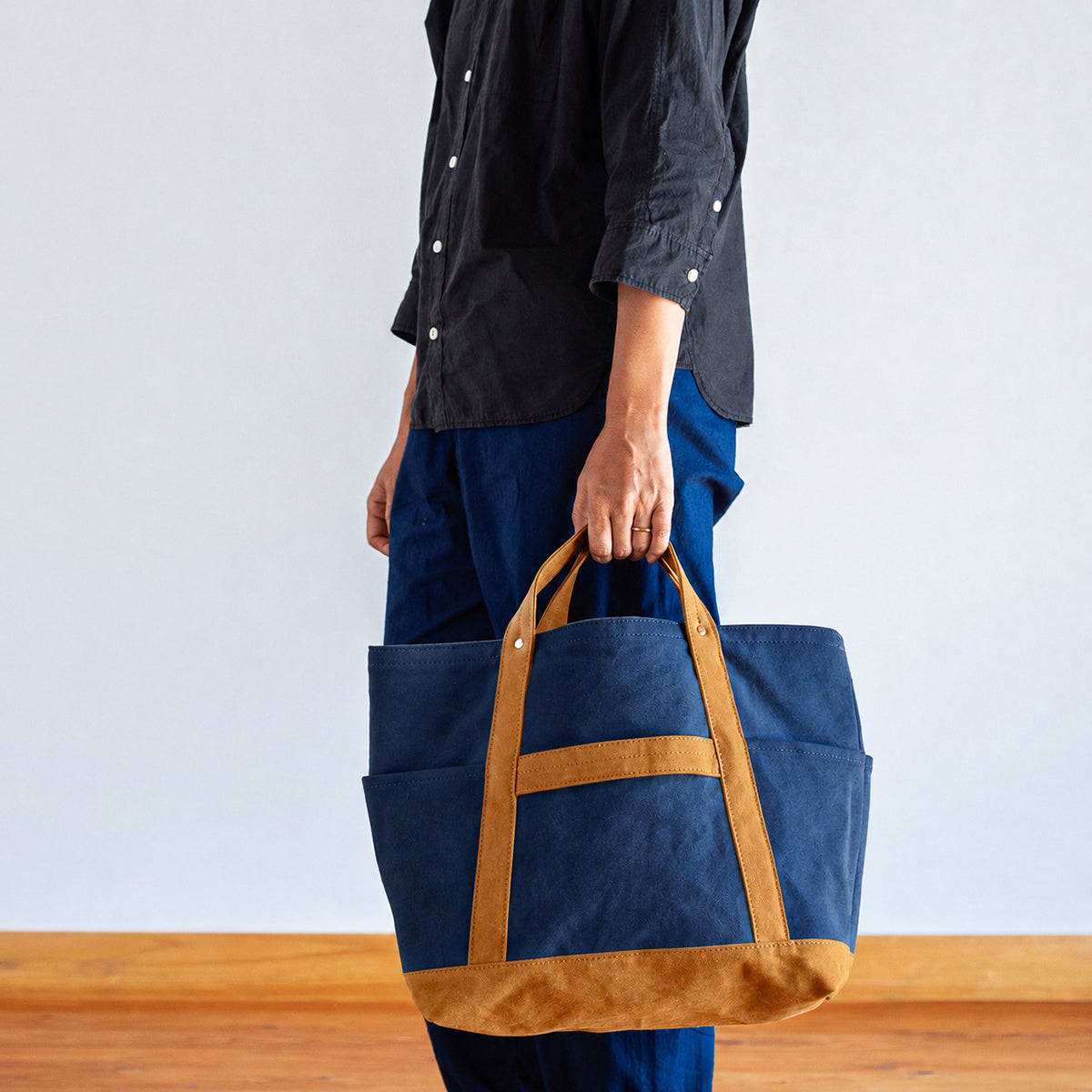 TOOL TOTE Bi-color (deepnavy×camel)