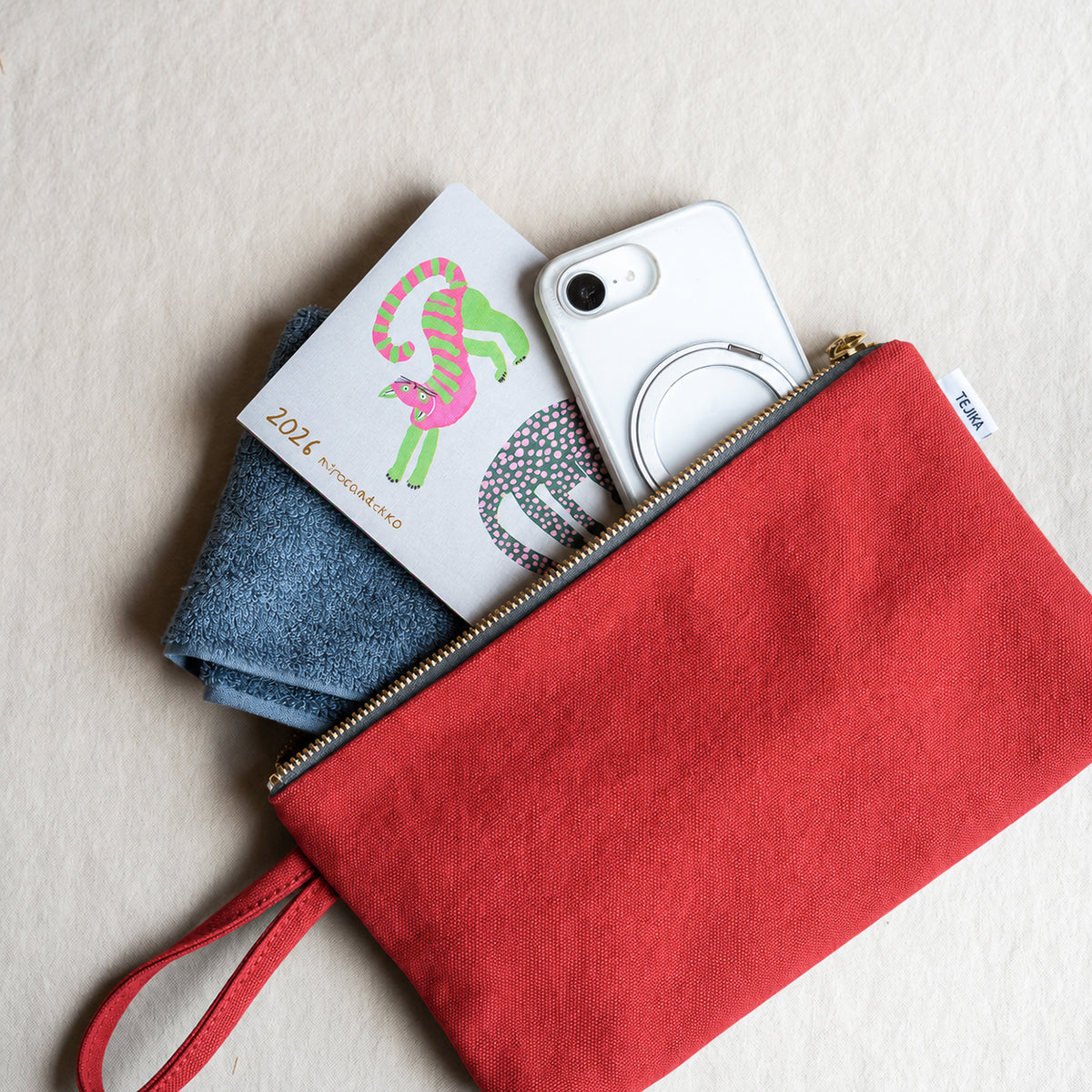 FLAT POUCH - red -