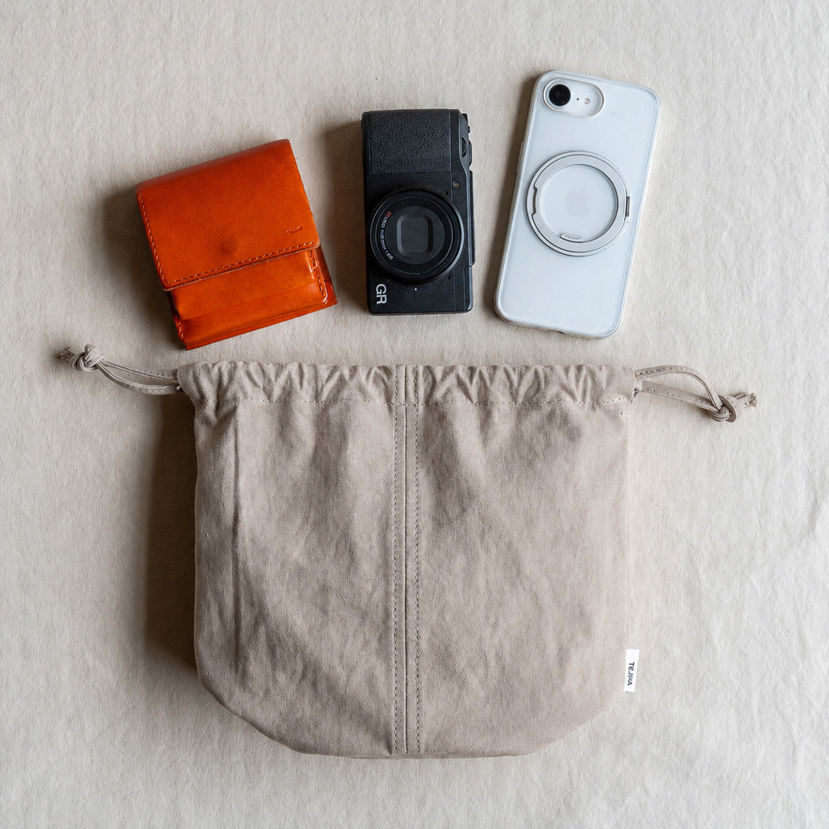 KINCHAKU POUCH - gray -