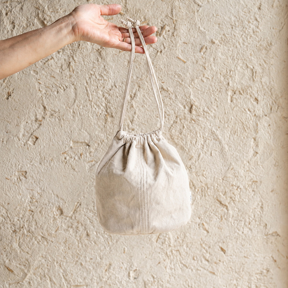 KINCHAKU POUCH - light beige -