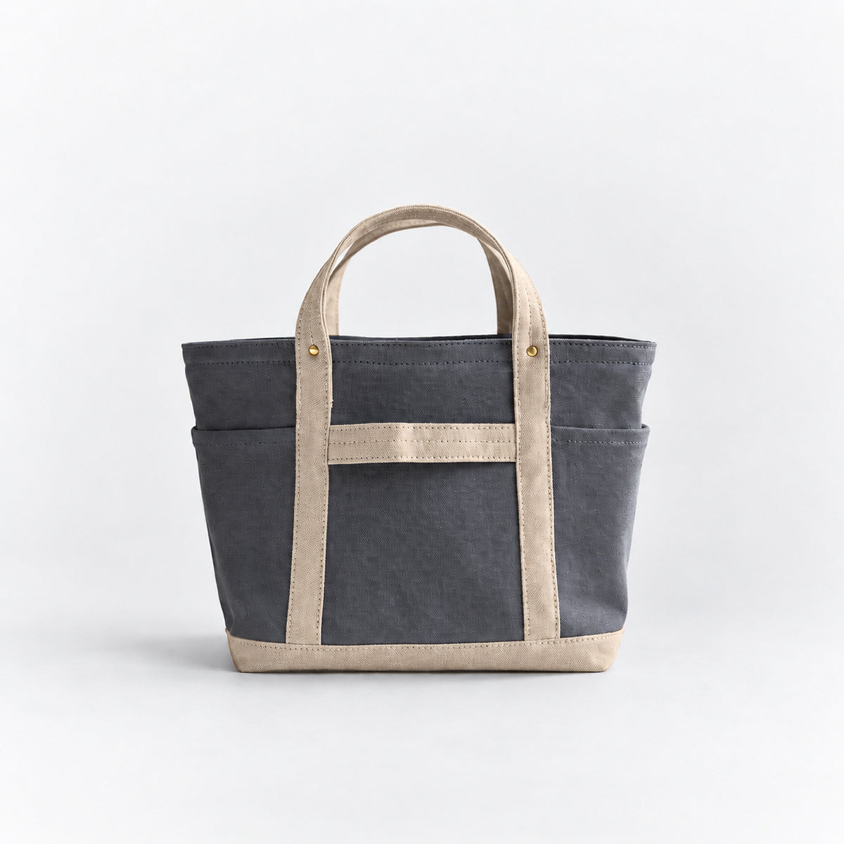 MINI TOOL TOTE Bi-color（charcoal gray×beige）