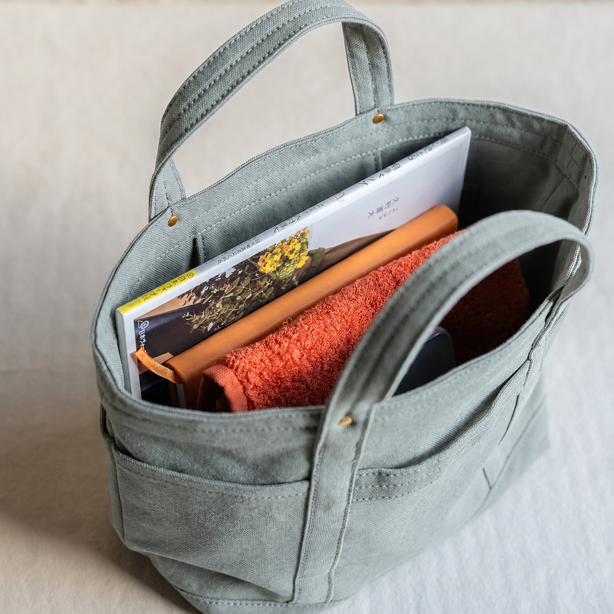 MINI TOOL TOTE - sage -