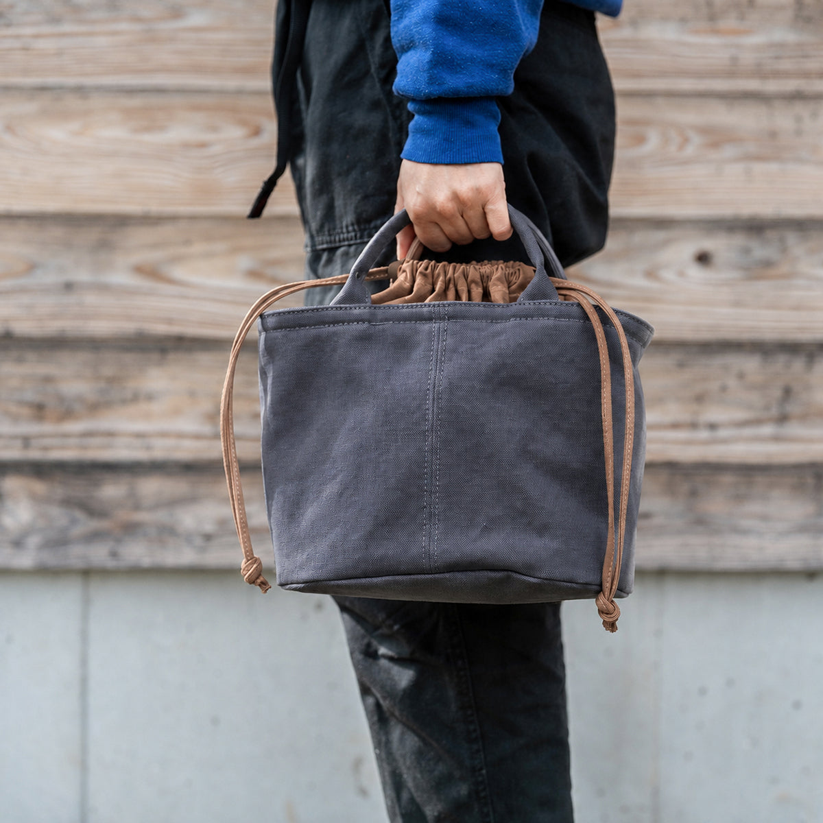 MINI TOTE - charcoal gray -