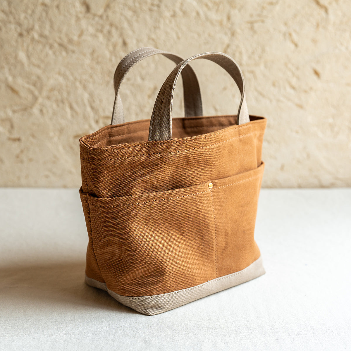 POCKET TOTE Bi-color（camel×beige）