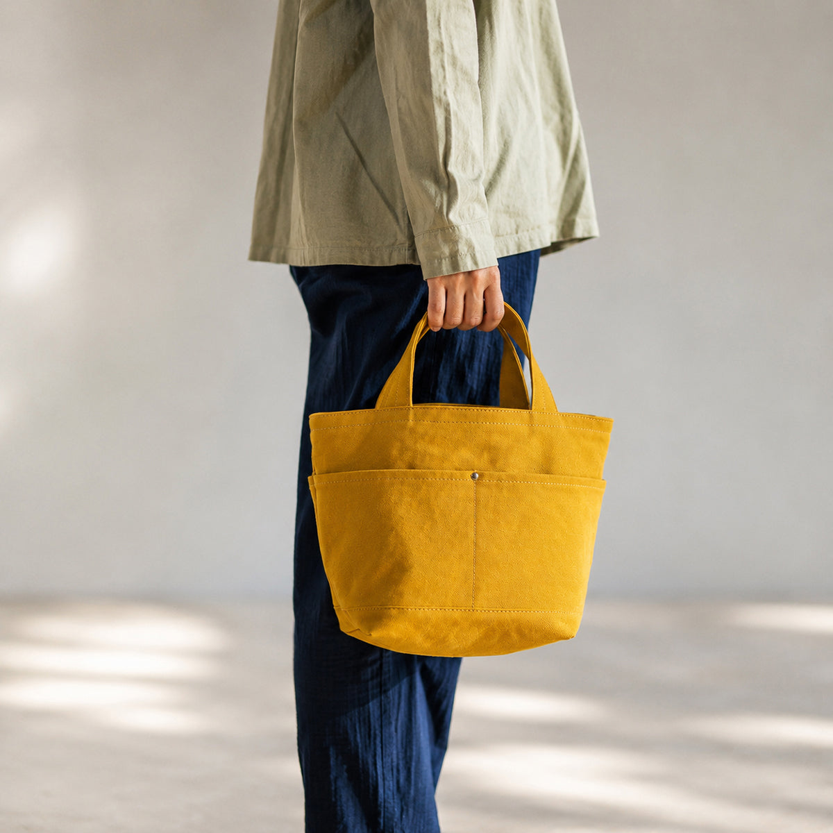 POCKET TOTE - mustard -